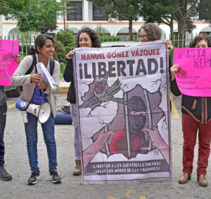 Movilizaciones a favor de la liberación de presos políticos o indebidamente encarcelados, San Cristóbal de Las Casas, noviembre de 2023 © SIPAZ