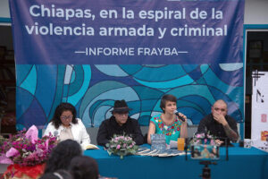 Presentación del informe “Chiapas, en la espiral de la violencia armada y criminal” © Frayba