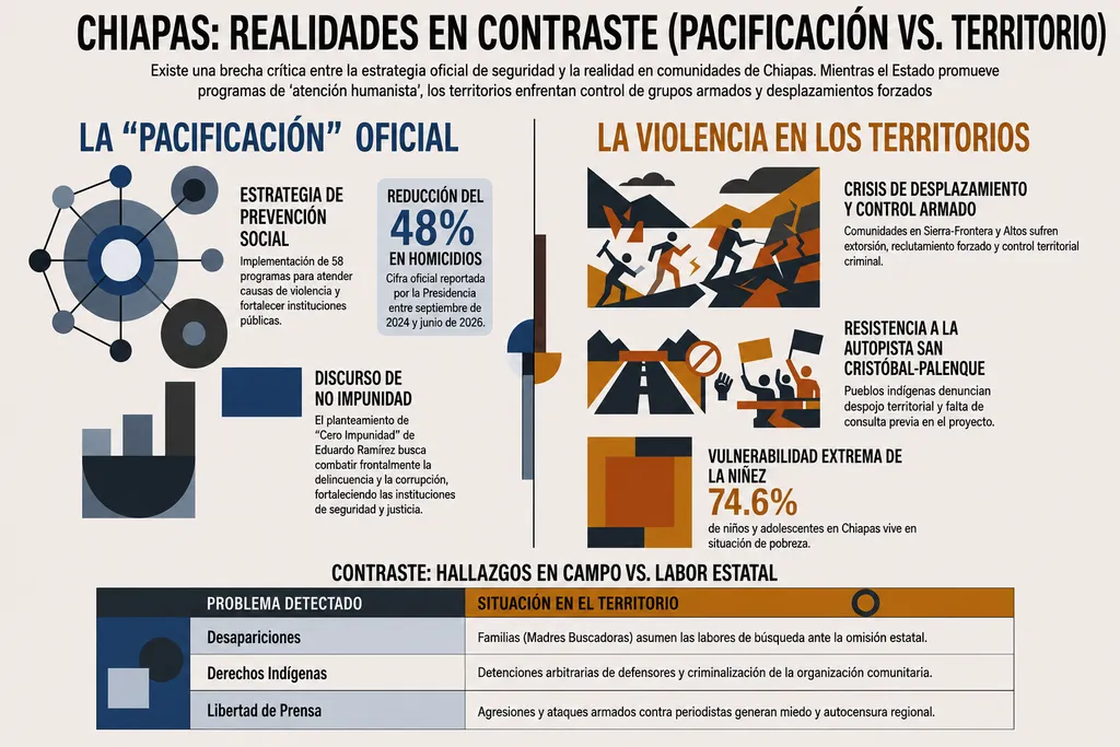 Infografía creada con asistencia de IA (NotebookLM+ChatGPT) © SIPAZ Infografía creada con asistencia de IA (NotebookLM+ChatGPT) © SIPAZ